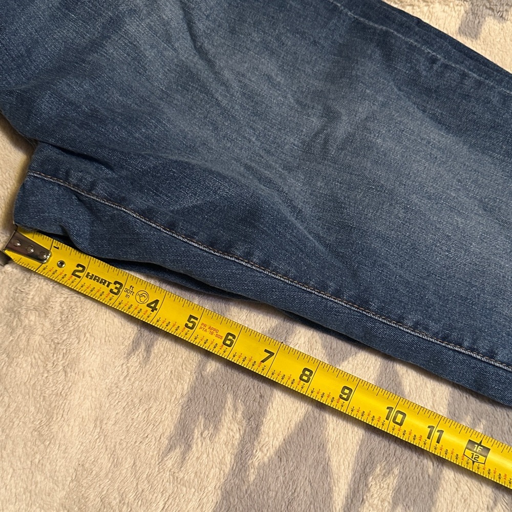 A171.   Aeropostale Women's Classic Blue mid rise Boot Cut Jeans size 10 L - Picture 10 of 11